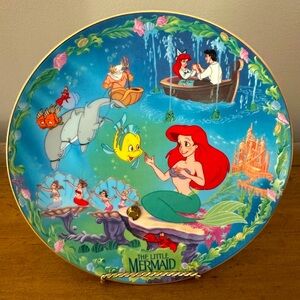 Disney’s Musical Memories The Little Mermaid Collectible Plate with Music Box
